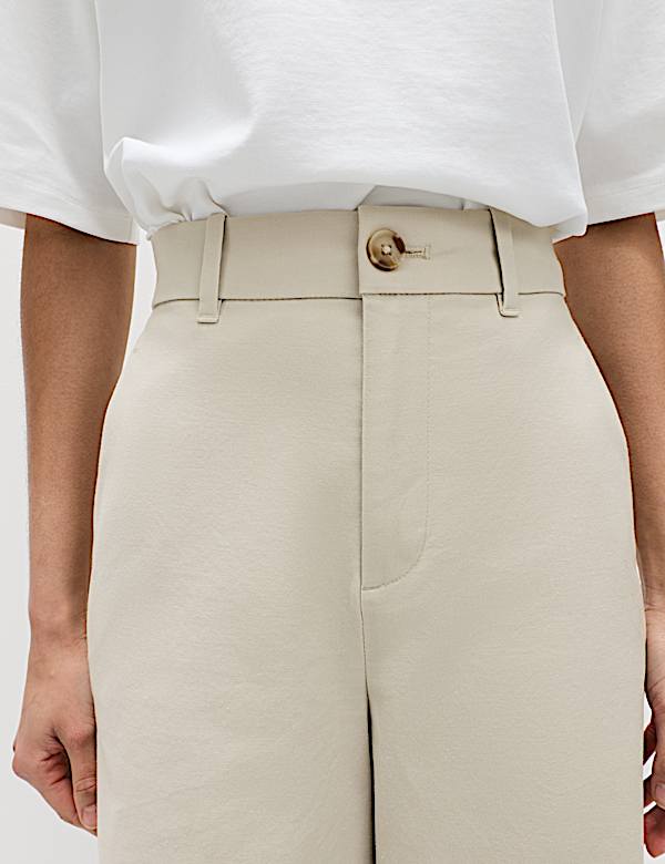Cotton Rich Wide Leg Chinos - IT