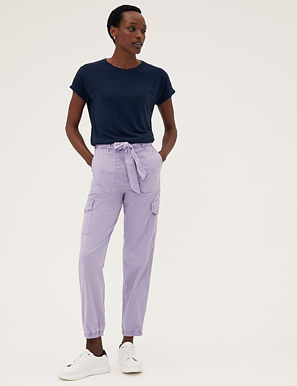 Tencel™ Rich Cargo Tapered Trousers