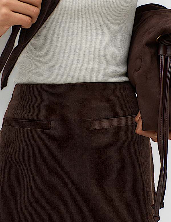 Textured Corduroy Mini Skirt