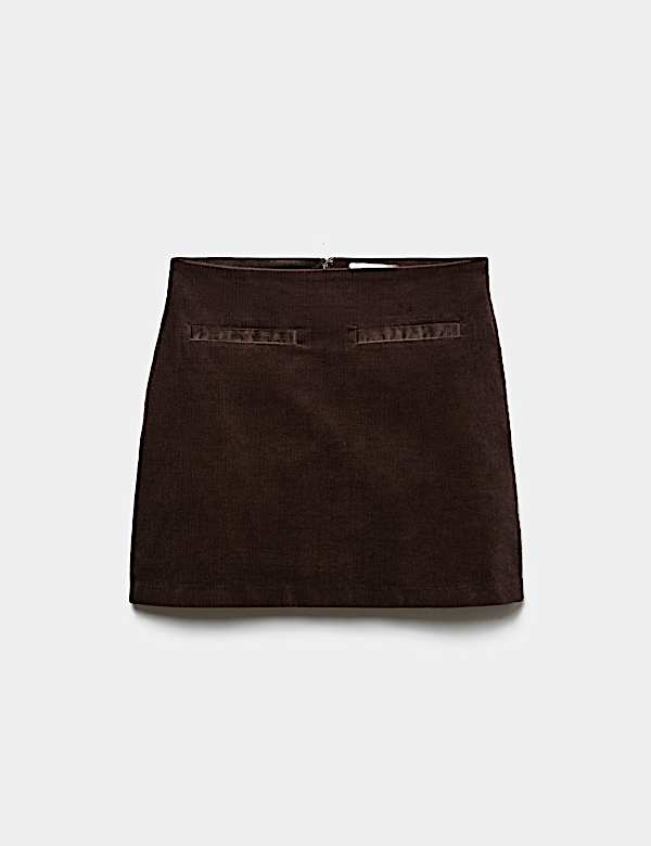 Textured Corduroy Mini Skirt - LV