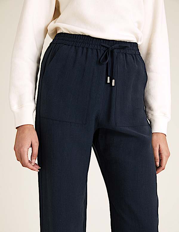 Tencel™ Rich Tapered Ankle Grazer Trousers