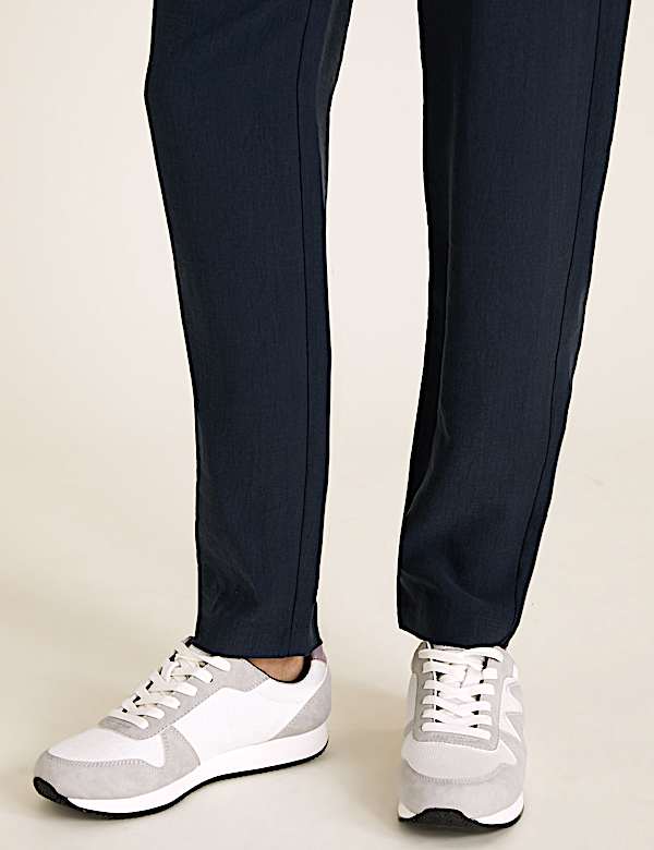 Tencel™ Rich Tapered Ankle Grazer Trousers