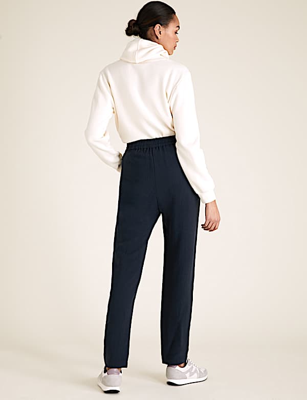 Tencel™ Rich Tapered Ankle Grazer Trousers
