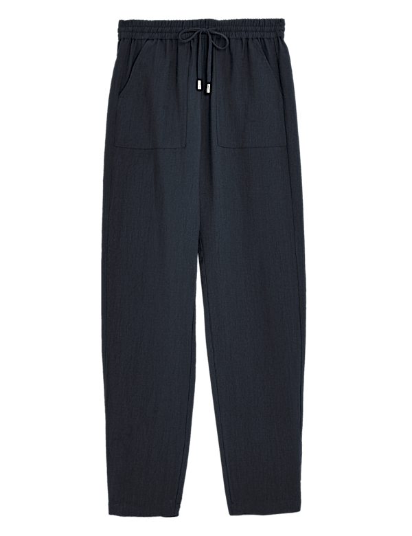 Tencel™ Rich Tapered Ankle Grazer Trousers