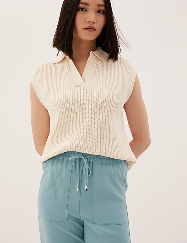 Tencel™ Rich Tapered Ankle Grazer Trousers