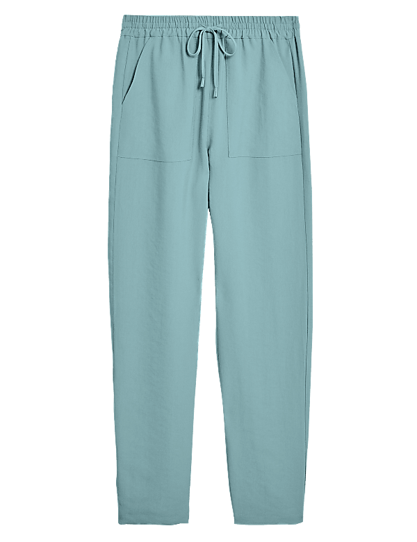 Tencel™ Rich Tapered Ankle Grazer Trousers