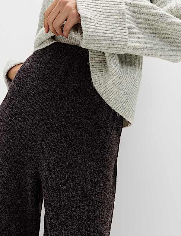Brushed Rib Wide Leg Trousers - RO