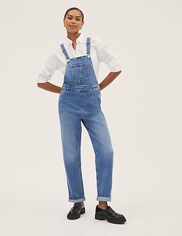 Denim Utility Pocket Dungarees