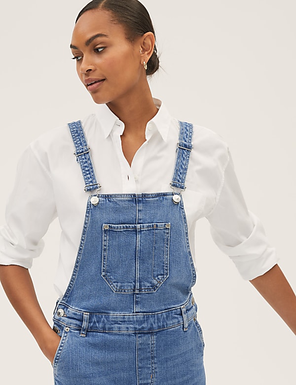 Denim Utility Pocket Dungarees