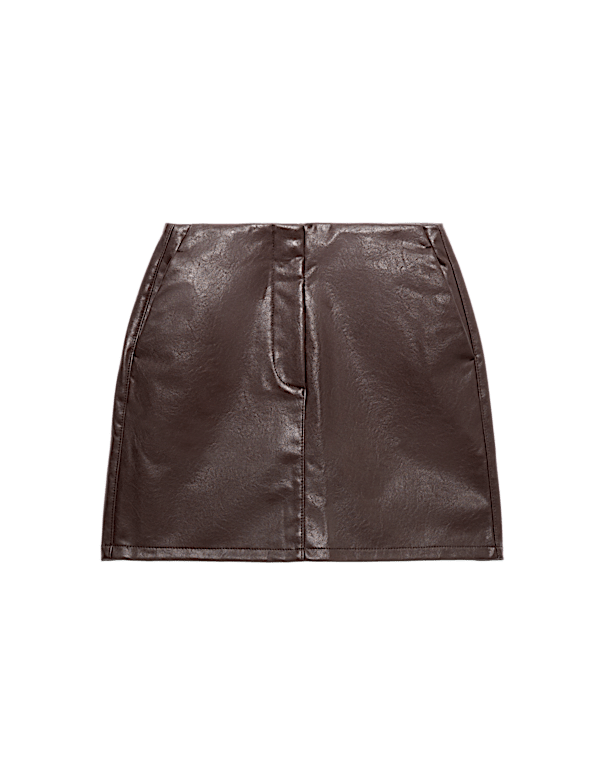 Faux Leather Mini Skirt
