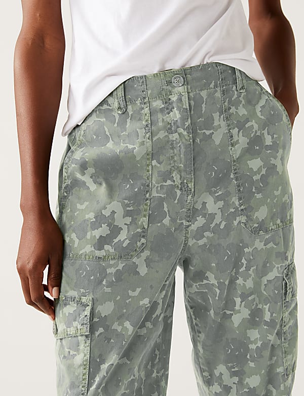 Lyocell Rich Cargo Tea Dyed Trousers
