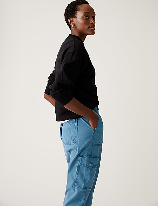 Lyocell Rich Cargo Tea Dyed Trousers
