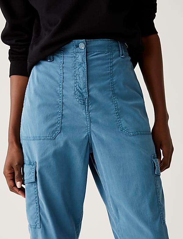 Lyocell Rich Cargo Tea Dyed Trousers