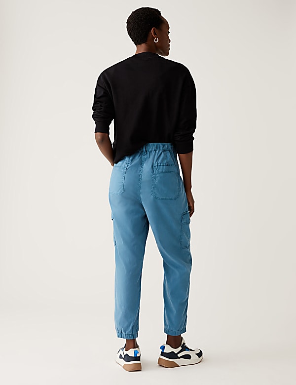 Lyocell Rich Cargo Tea Dyed Trousers