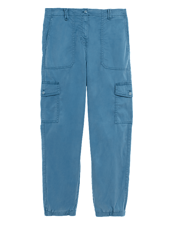 Lyocell Rich Cargo Tea Dyed Trousers