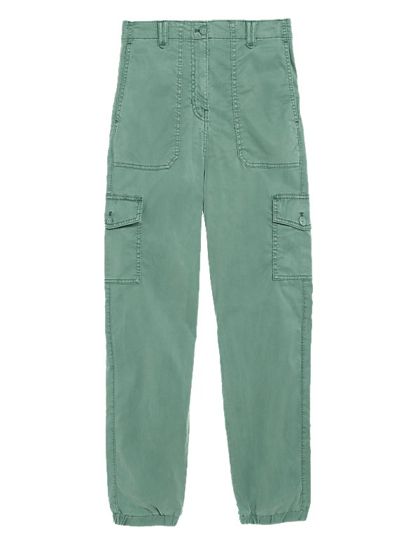 Lyocell Rich Cargo Tea Dyed Trousers