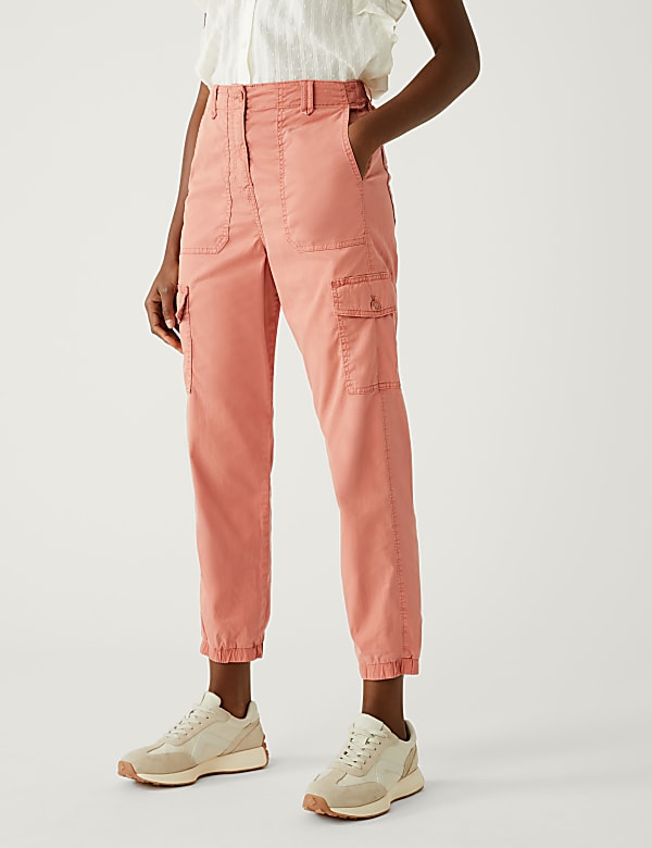 Lyocell Rich Cargo Tea Dyed Trousers