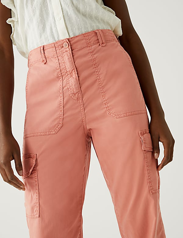 Lyocell Rich Cargo Tea Dyed Trousers
