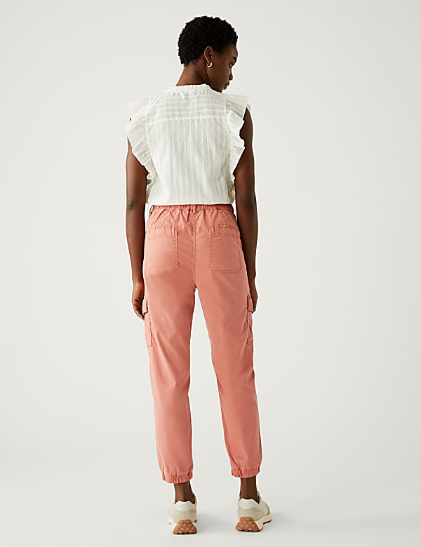 Lyocell Rich Cargo Tea Dyed Trousers