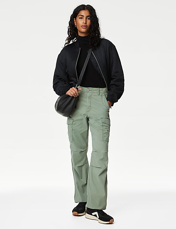 Lyocell™ Rich Cargo Straight Leg Trousers