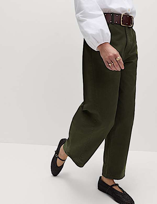 Pure Cotton Horseshoe Fit Trousers - HU