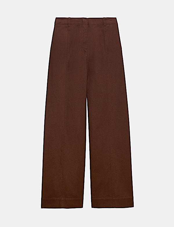 Hose aus reiner Baumwolle mit weitem Bein - AT