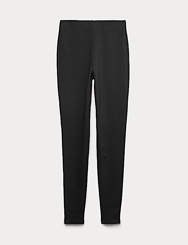 טייץ בגזרה גבוהה עם עיטור יהלומים - IL