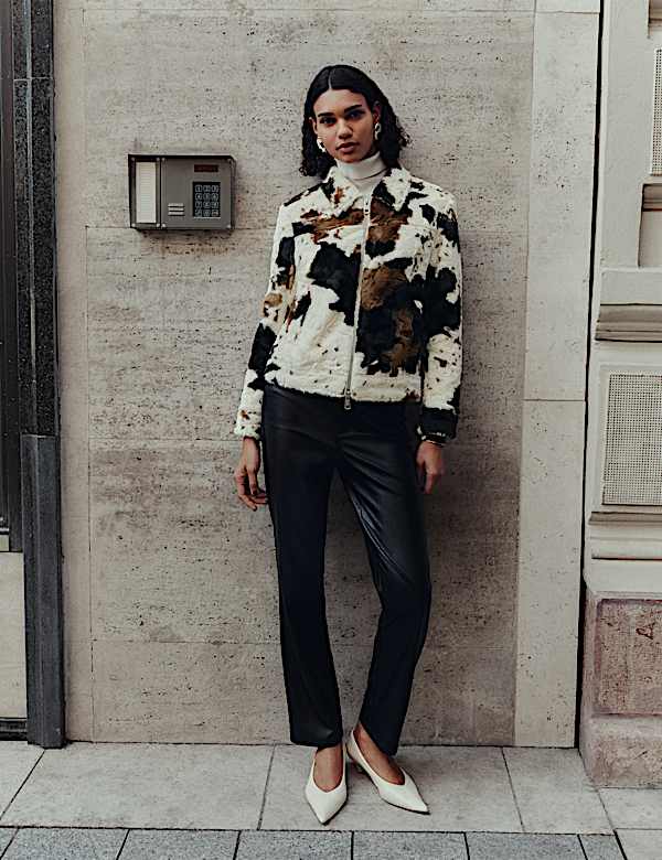 Faux Leather Straight Leg Trousers - GR