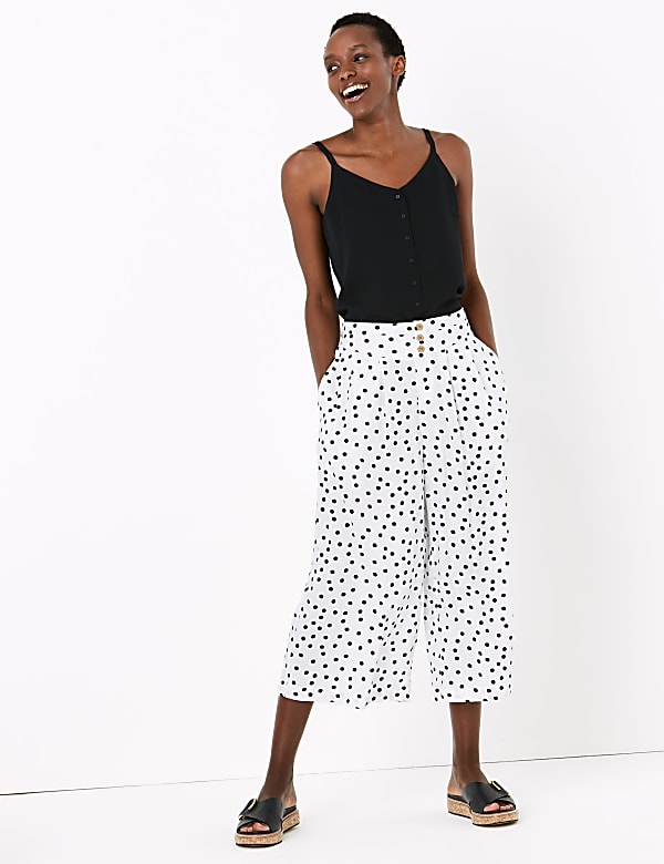 Marks and spencer cropped trousers hot sale