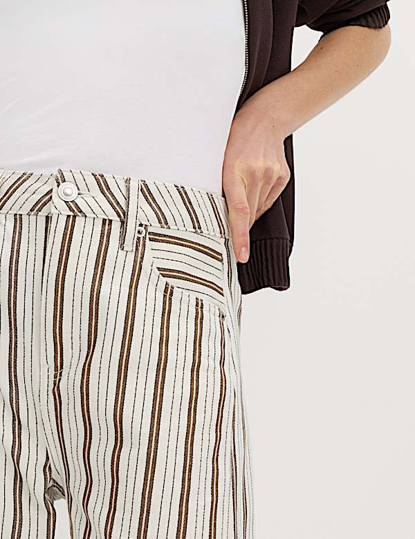 ג'ינס פסים בגזרת ביניים בארל - IL