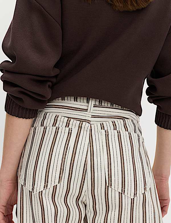 ג'ינס פסים בגזרת ביניים בארל - IL