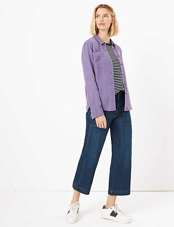 Utility Wide Leg Ankle Grazer Jeans