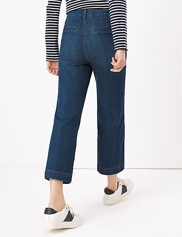 Utility Wide Leg Ankle Grazer Jeans