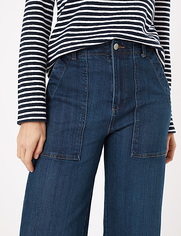 Utility Wide Leg Ankle Grazer Jeans