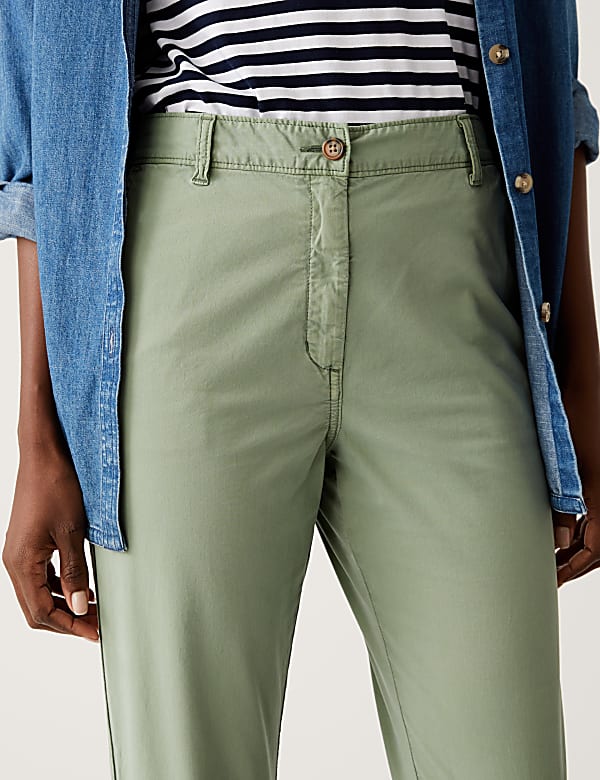 Cotton Rich Tea Dyed Slim Fit Chinos