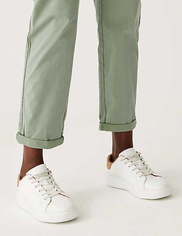 Cotton Rich Tea Dyed Slim Fit Chinos