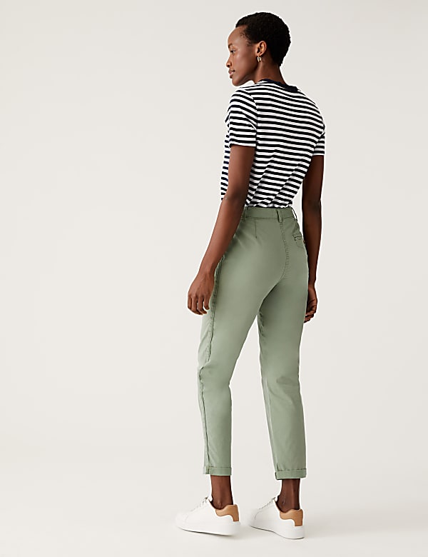 Cotton Rich Tea Dyed Slim Fit Chinos