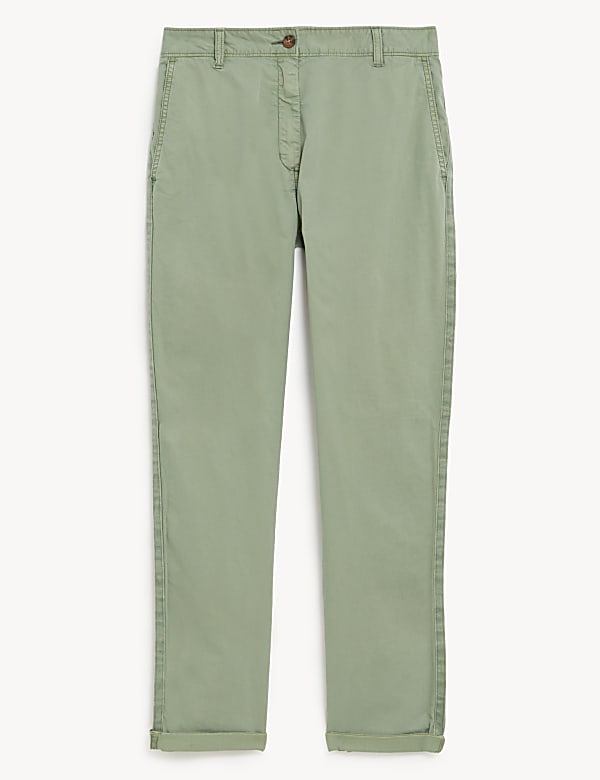 Cotton Rich Tea Dyed Slim Fit Chinos - CZ