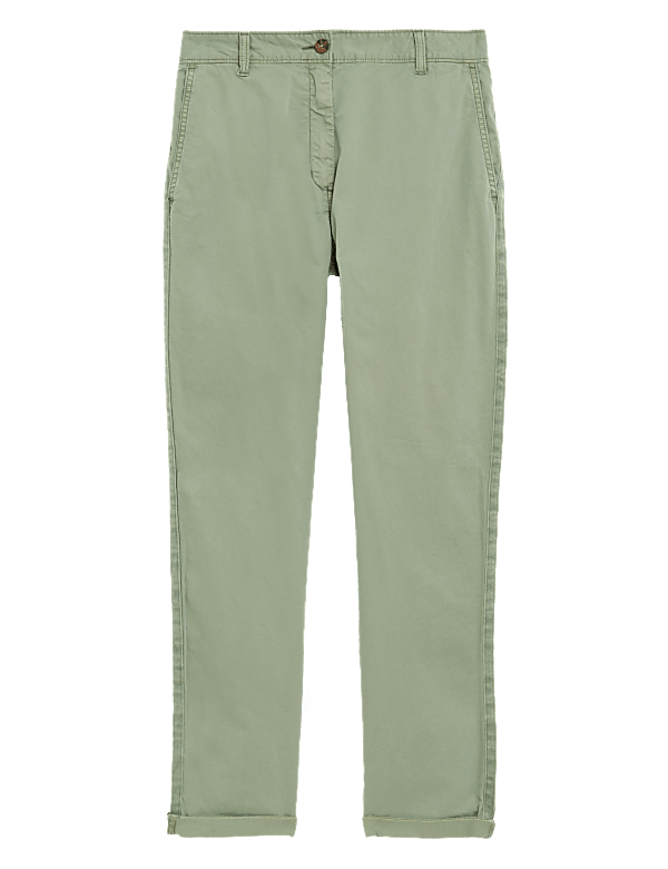 Cotton Rich Tea Dyed Slim Fit Chinos