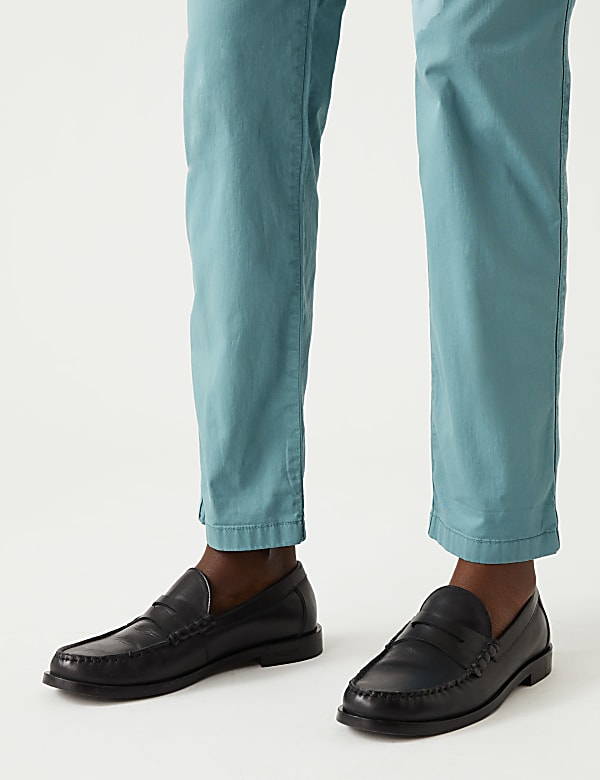 Cotton Rich Tea Dyed Slim Fit Chinos