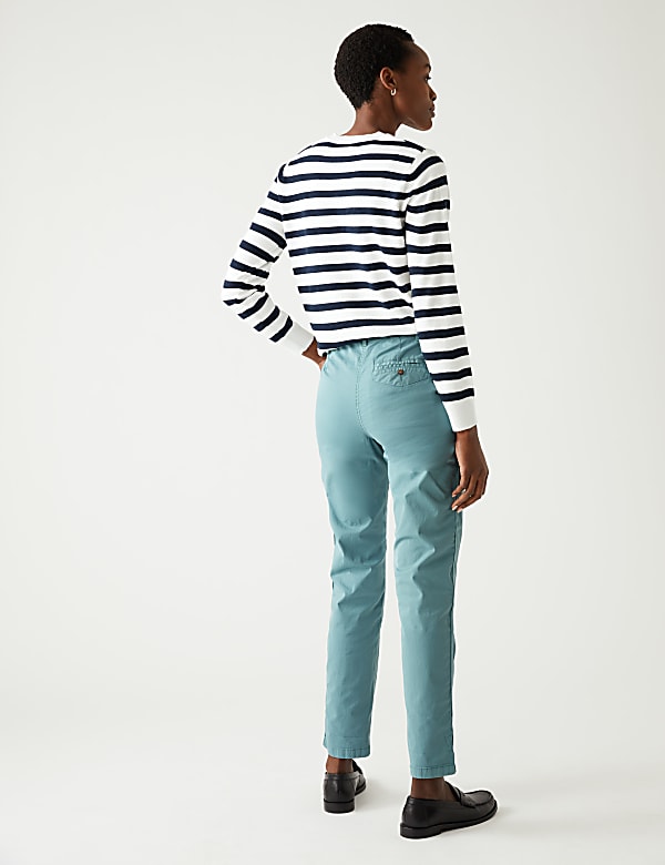 Cotton Rich Tea Dyed Slim Fit Chinos