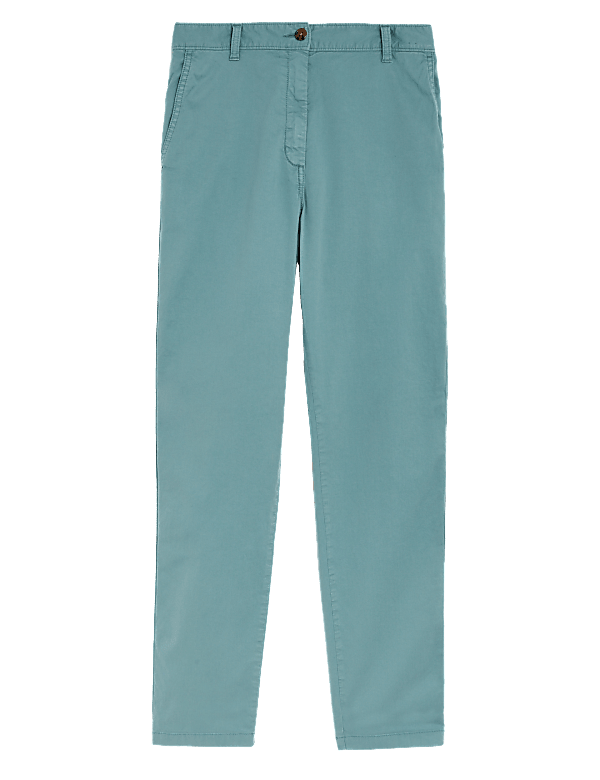Cotton Rich Tea Dyed Slim Fit Chinos