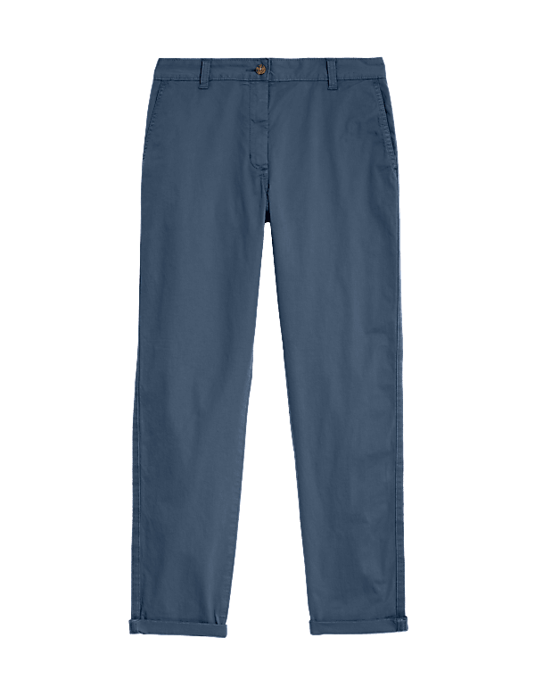 Cotton Rich Tea Dyed Slim Fit Chinos