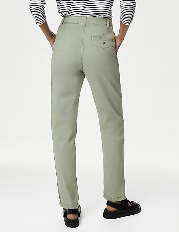 Cotton Rich Tea Dyed Slim Fit Chinos