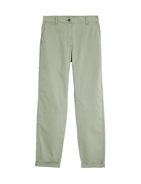 Cotton Rich Tea Dyed Slim Fit Chinos