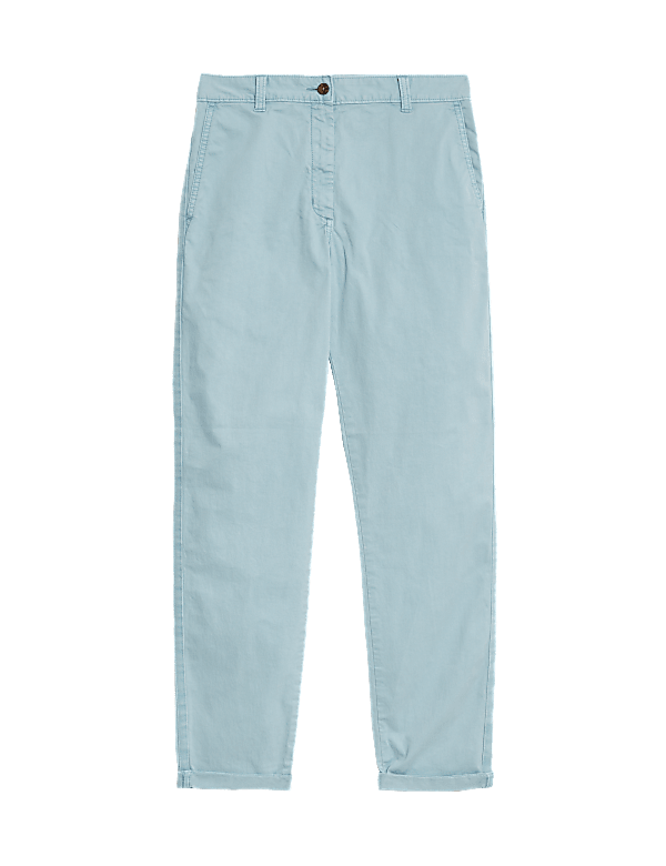 Cotton Rich Tea Dyed Slim Fit Chinos