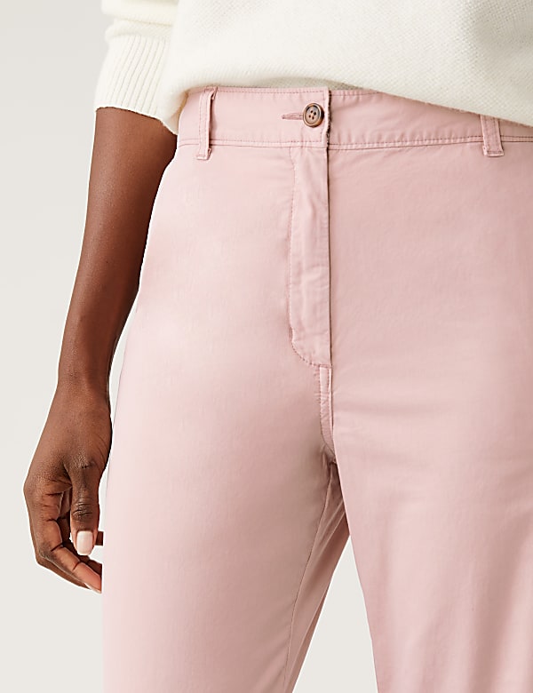 Cotton Rich Tea Dyed Slim Fit Chinos