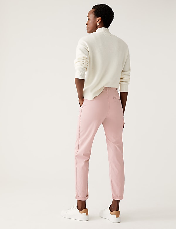 Cotton Rich Tea Dyed Slim Fit Chinos