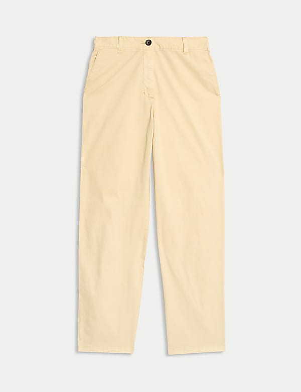 Cotton Rich Straight Leg Ankle Grazer Chinos - FR