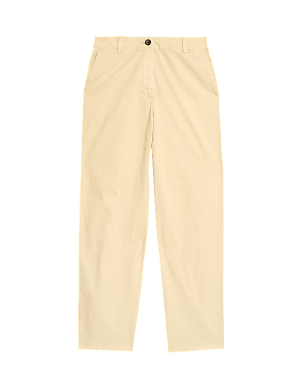 Cotton Rich Straight Leg Ankle Grazer Chinos